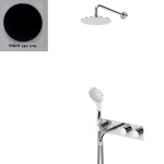 Bruma Lusitano Zestaw wannowo-natryskowy 200 mm Podtynkowy termostatyczny z ramieniem ściennym night sky 1383101NS