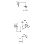 Bruma Lusitano Zestaw wannowo-natryskowy 200 mm Podtynkowy termostatyczny z ramieniem ściennym night sky 1383101NS