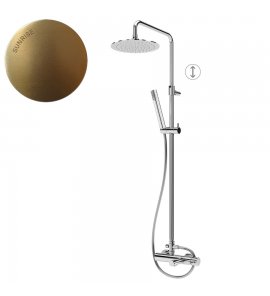 Bruma Lusitano Zestaw wannowy z regulowanym ramieniem, prysznicem i deszczownicą Ø300 mm Sunrise 1072609SR