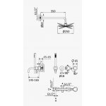 Bruma Lusitano Zestaw wannowo-prysznicowy podtynkowy z deszczownicą Ø 250 i słuchawką prysznicową Night sky 1073121NS