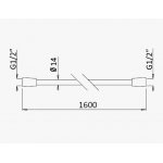 Bruma Lux Wąż prysznicowy 1600 mm Pure White 1456302PW