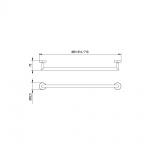 Bruma Maris Wieszak na ręcznik 450 mm chrom 17700041