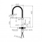Bruma Mentha Bateria zlewozmywakowa jednouchwytowa chrom 1220026CR
