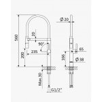 Bruma Mentha Bateria kuchenna z obrotową i wyjmowaną wylewką Chrom 1220035CR