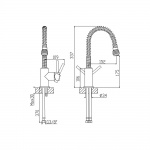 Bruma Mentha Bateria Zlewozmywakowa jednouchwytowa ze sprężyną chrom 12200011