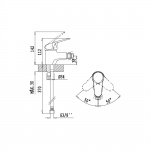 Bruma Mustang Bateria bidetowa 1-otworowa bez korka chrom 11602011