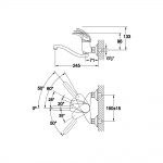 Bruma Mustang Bateria Zlewozmywakowa ścienna chrom 11605511