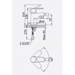 Bruma Nautic Bateria bidetowa jednootworowa z korkiem Click-Clack chrom 1810231CR