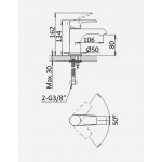 Bruma Nautic Bateria umywalkowa jednootworowa z korkiem Click-Clack chrom 1810131CR