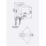 Bruma Nautic Bateria umywalkowa jednootworowa z korkiem Click-Clack chrom 1812131CR