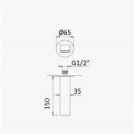 Bruma Nautic Wylewka umywalkowa ścienna 150 mm Chrom 1569437CR