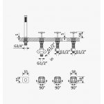 Bruma Navy Zestaw wannowo-natryskowy nablatowy z zestawem natryskowym Chrom 1905011CR