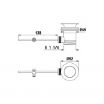 Bruma Odpływ umywalkowy automatyczny chrom 16100021