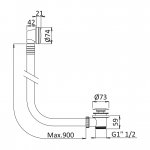 Bruma Odpływ wannowy z systemem przelewowym Sunrise 1610010SR