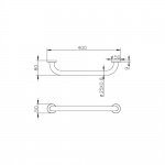 Bruma Poręcz 400 mm chrom 14900301