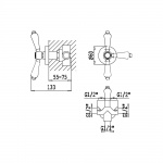 Bruma Przełącznik baterii wannowej/wannowo-natryskowej podtynkowy chrom 11716001