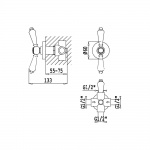 Bruma Przełącznik baterii wannowej podtynkowy chrom 11715001