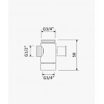 Bruma Przełącznik prysznicowy do kolumny Morning Mist 1456109MM