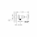 Bruma Przyłącze kątowe węża z zaworem 1/2″ 11720001