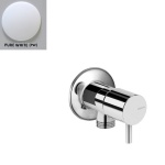 Bruma Przyłącze kątowe węża z zaworem 3/8″ pure white 1252801PW