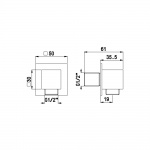 Bruma Quadra Przyłącze kątowe chrom 14559041