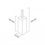 Bruma Quadra Szczotka toaletowa chrom 13500141