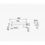 Bruma Ramie ścienne do deszczownicy Pure White 1456224PW