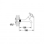 Bruma Roma Zawór ścienny chrom 12040011