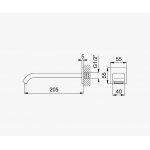 Bruma Royale Wylewka do wanny 205 mm Morning Mist 1456424MM