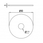 Bruma Rozeta do Baterii Naściennej 90 mm chrom 1567706CR