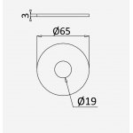 Bruma Rozeta do Baterii Naściennej 65 mm Satinox 1567704ST