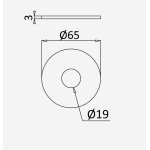 Bruma Rozeta do baterii naściennej 65 mm morning mist 1567704MM