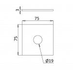  Bruma Rozeta do Wylewki Naściennej 75 mm chrom 1567605CR