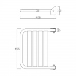 Bruma Siedzisko ścienne pod prysznic dla niepełnosprawnych inox mat 1520015IS