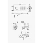 Bruma Spring Zestaw natryskowy z deszczownicą ścienną ze strumieniem kaskadowym i słuchawką prysznicową Chrom 1125751CR
