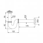 Bruma Syfon rurkowy Chrom 1370006CR