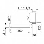 Bruma Syfon umywalkowy chrom 1370002CR