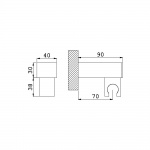 Bruma Uchwyt na Słuchawkę chrom 14558011