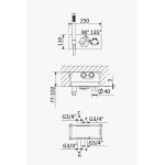 Bruma Utopia Bateria natryskowa podtynkowa 2-drożna Chrom 1832021CR