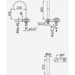 Bruma Utopia Bateria umywalkowa 2-otworowa z korkiem Click-Clack chrom 1833911CR