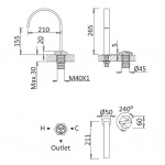 Bruma Utopia Bateria umywalkowa 2-otworowa bez korka pure white 1838801PW