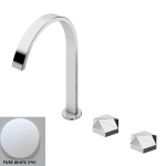 Bruma Utopia Bateria umywalkowa 3-otworowa z korkiem Click-Clack pure white 1832511PW