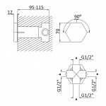 Bruma Utopia Przełącznik podtynkowy night sky 1836103NS