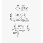Bruma Utopia Przełącznik podtynkowy z 2-drożny Chrom 1836120CR