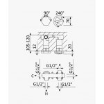 Bruma Utopia Przełącznik podtynkowy z 3-drożny Chrom 1836130CR