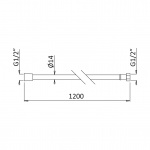  Bruma Wąż przyłączeniowy 120 cm chrom 14563001