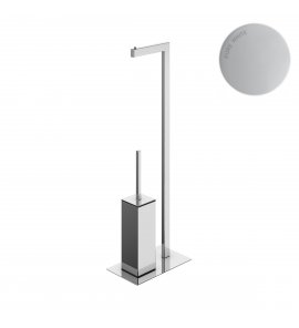 Bruma Wieszak stojący na ręczniki z uchwytami na rolki papieru i szczotką toaletową Pure White 1510003PW