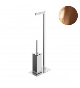 Bruma Wieszak stojący na ręczniki z uchwytami na rolki papieru i szczotką toaletową Sunset 1510003SS