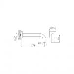 Bruma Wylewka wannowa naścienna chrom 1456412CR