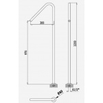 Bruma Wylewka wannowa Podłogowa 120 cm chrom 1456413CR